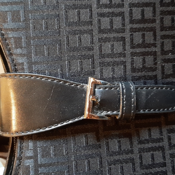 #8 Image Black Satin/Faux Leather Bag - Picture 3 of 12